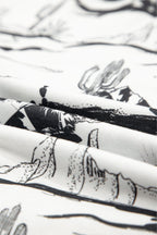 White Desert Sand Print Short Sleeve Knit Top