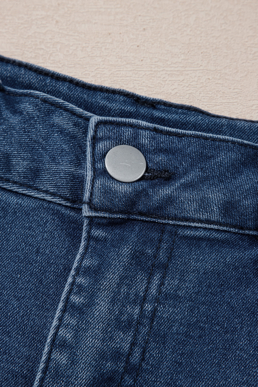 Sail Blue Scalloped Hemline Light Wash Denim Shorts